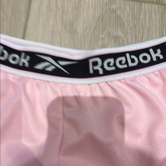 Reebok Pink Athletic Shorts with White Trim - Picture 3 of 4
